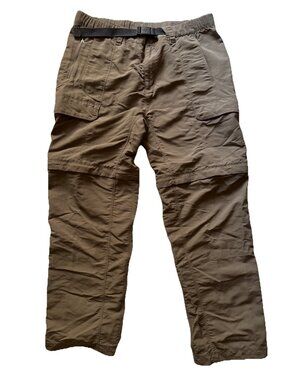 The North face Brown Convertible Cargo Pants Size Large Brown Hiking Nylon